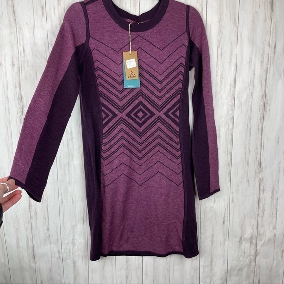 prAna Delia Dress Sangria NWT XS - Picture 4 of 9